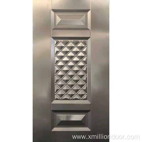 Decorative steel door plate